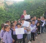 روضة طوباس الخضراء تنظم فعالية في اطار الحملة العربية "بيئتنا وطن" - فلسطين